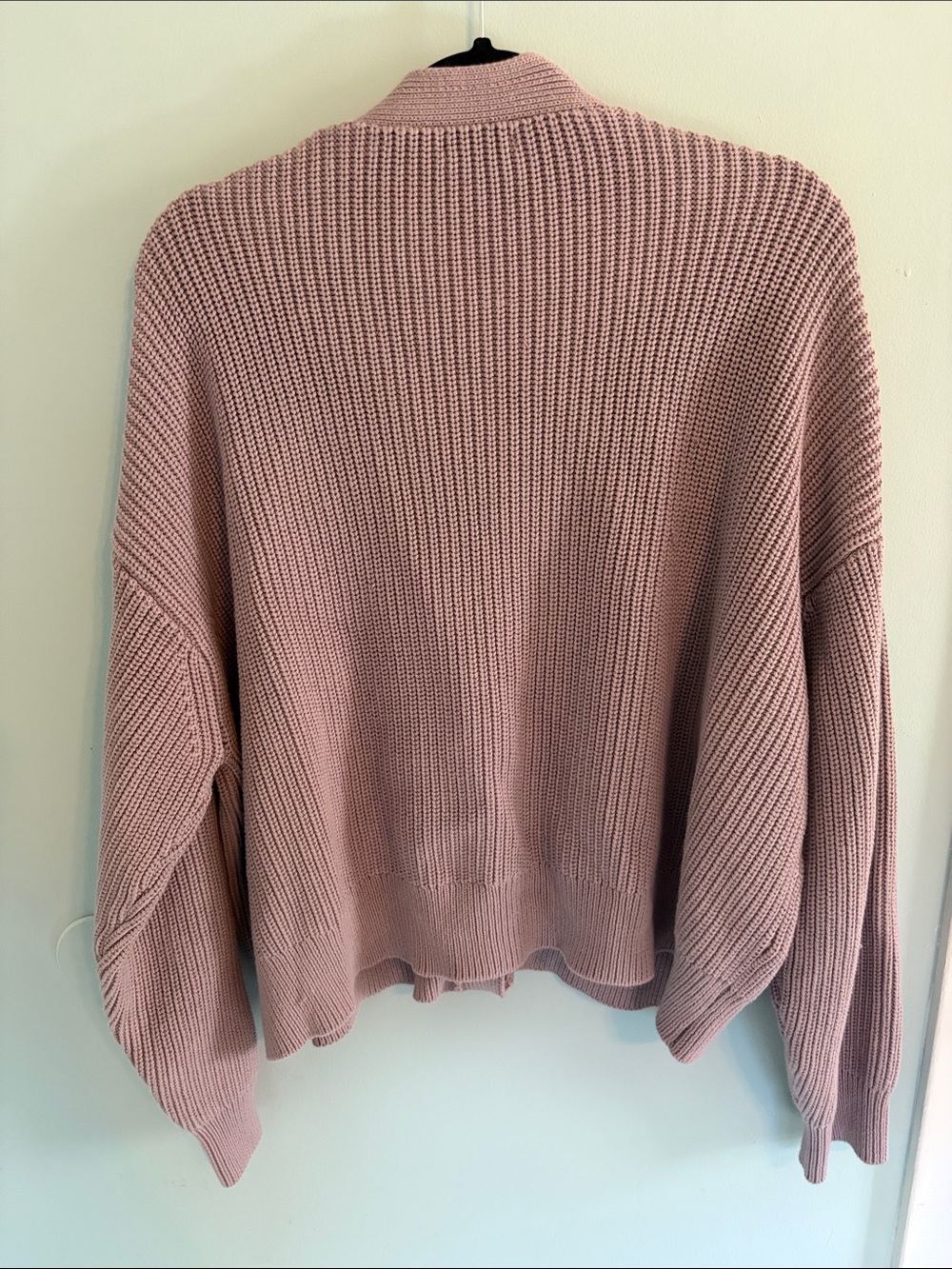 Quince fisherman knit cardigan. Faded Rose, xl - Picture 3 of 5